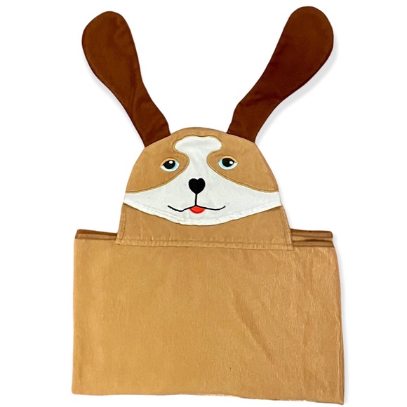 Other - Hooded Puppy Face Woven Terry Bath Towel